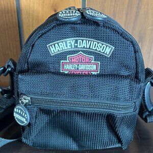 Harley Davidson Motorcycles Mini Me Backpack Sling Crossbody Bag Purse Black EUC